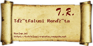 Tótfalusi Renáta névjegykártya
